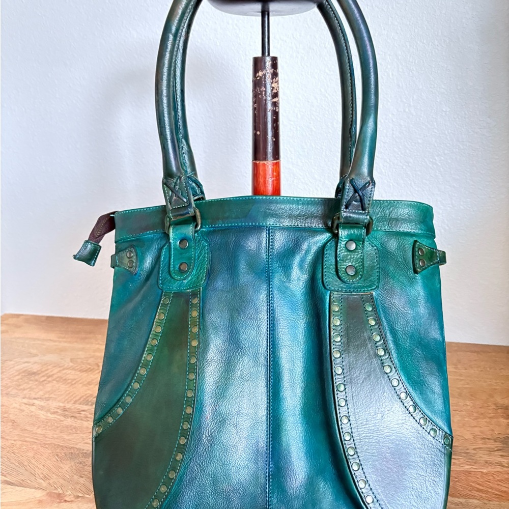 Bed Stu dark teal Gala tote Leather  Bag